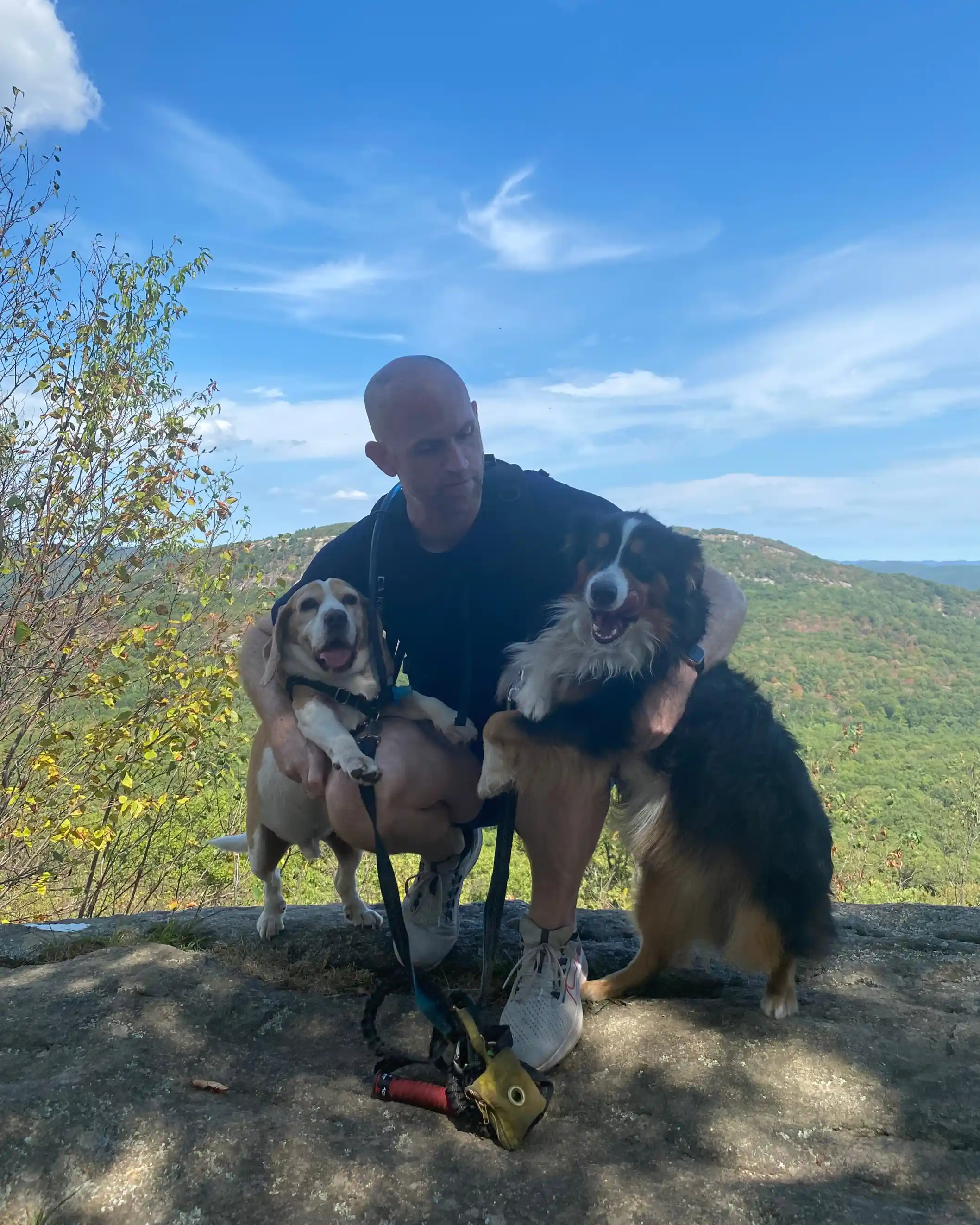 Me and my dogs in the Catskills